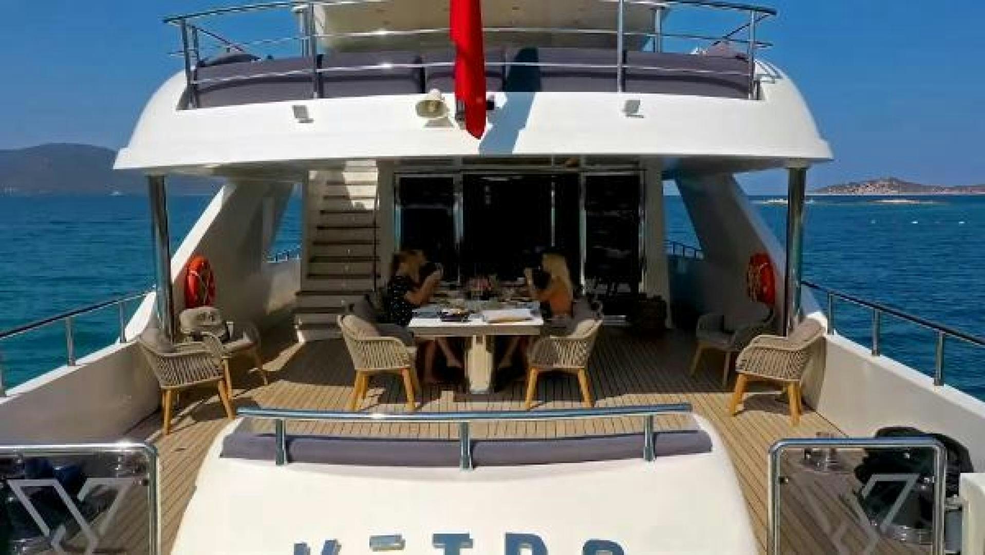 a boat with people on it aboard VETRO Yacht for Sale