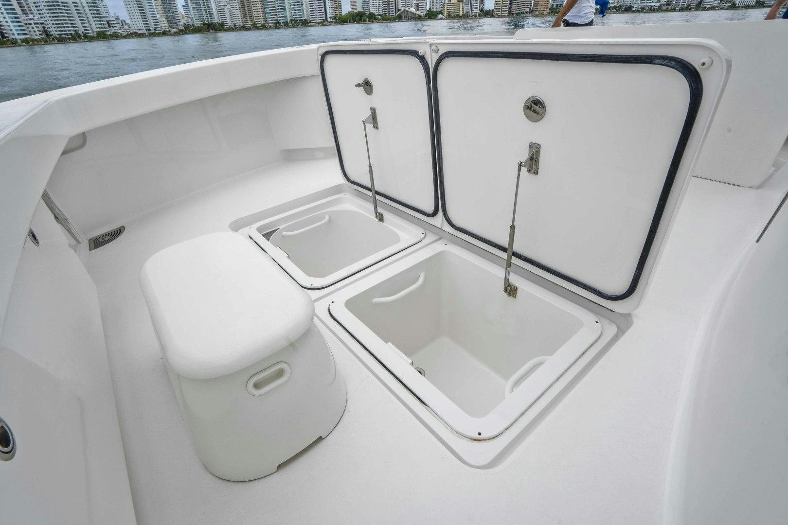 a white rectangular object with a wire attached to it aboard LAST CALL Yacht for Sale