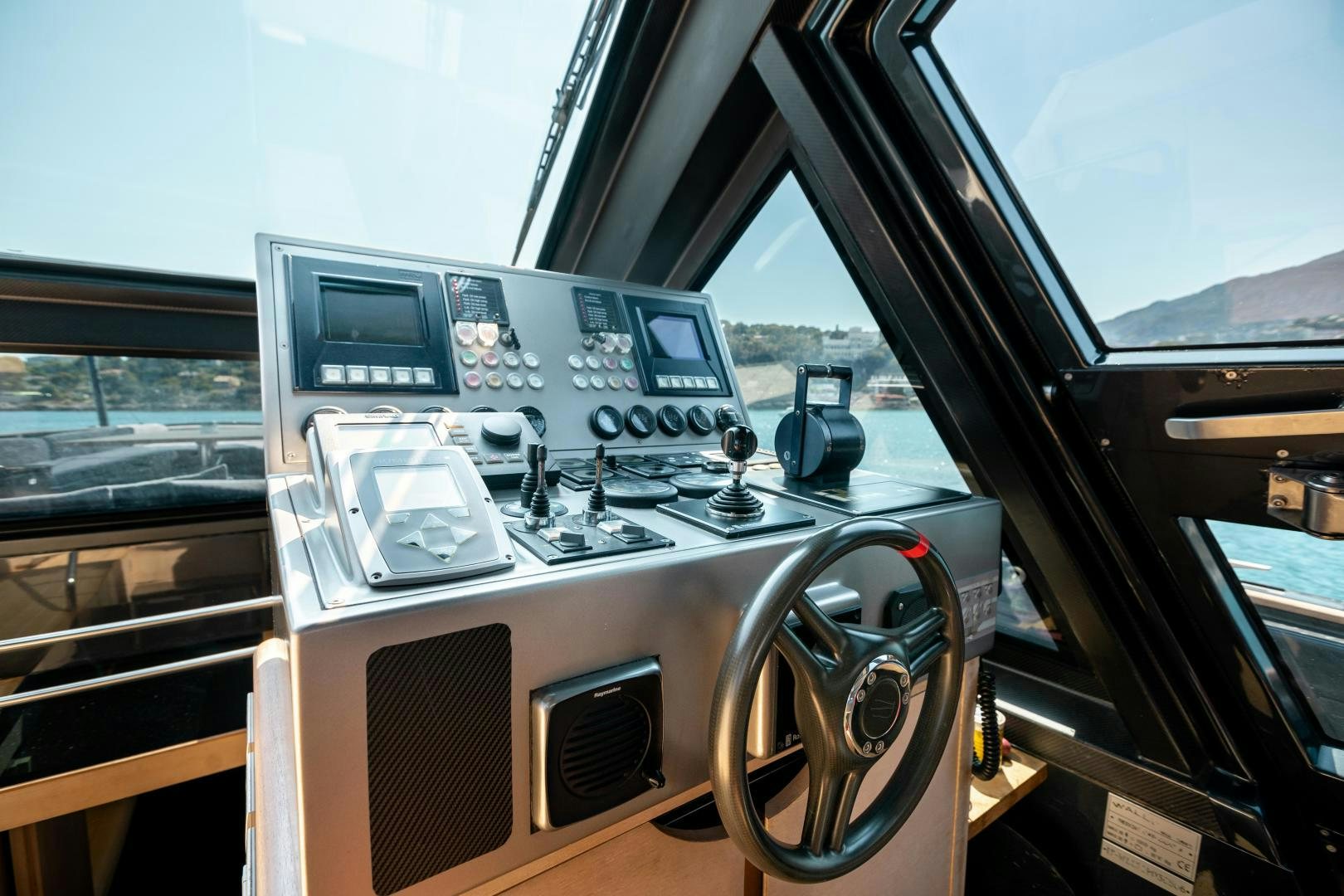 inside of a car aboard ASH Yacht for Sale