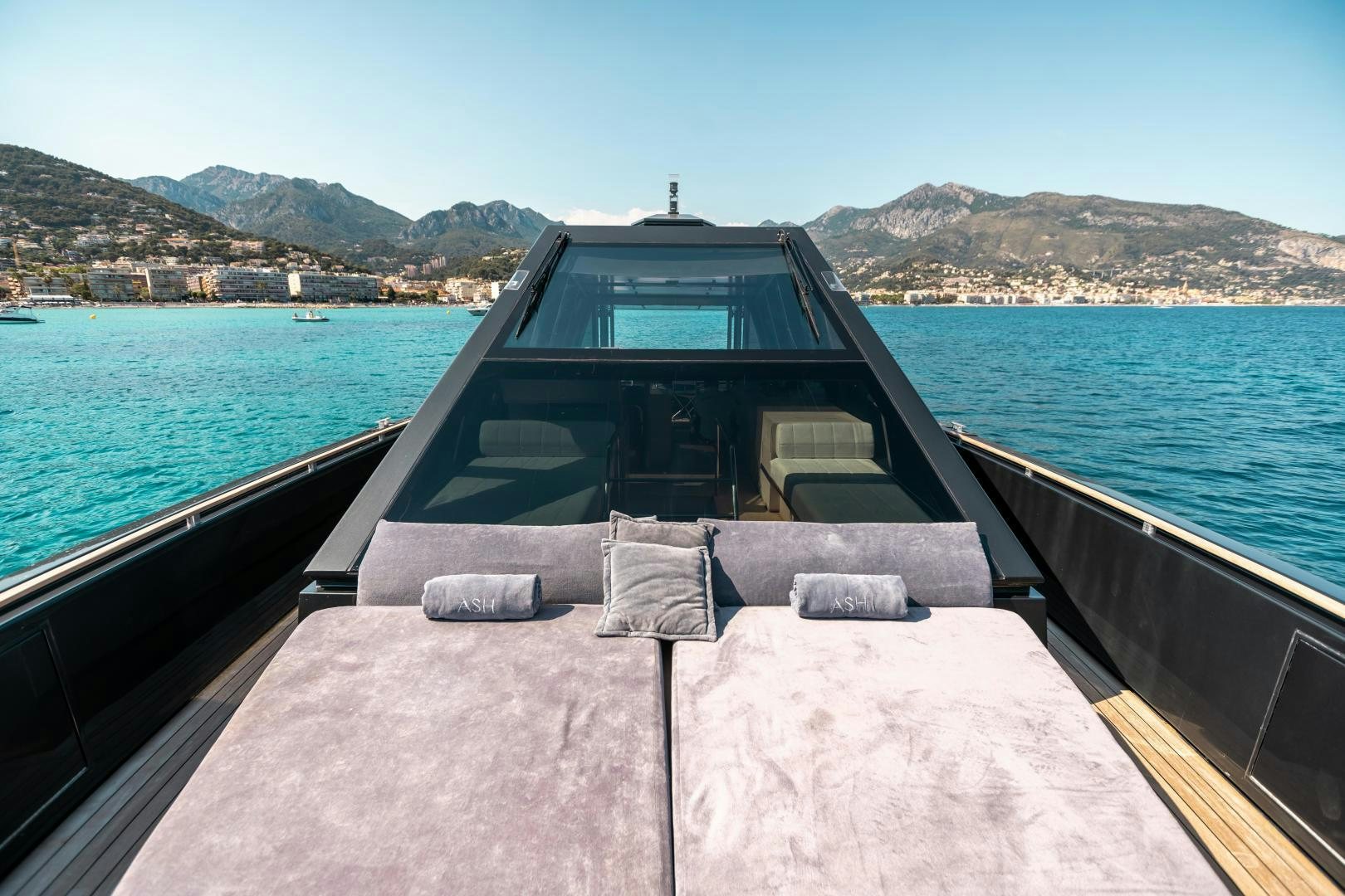 a boat on a body of water aboard ASH Yacht for Sale