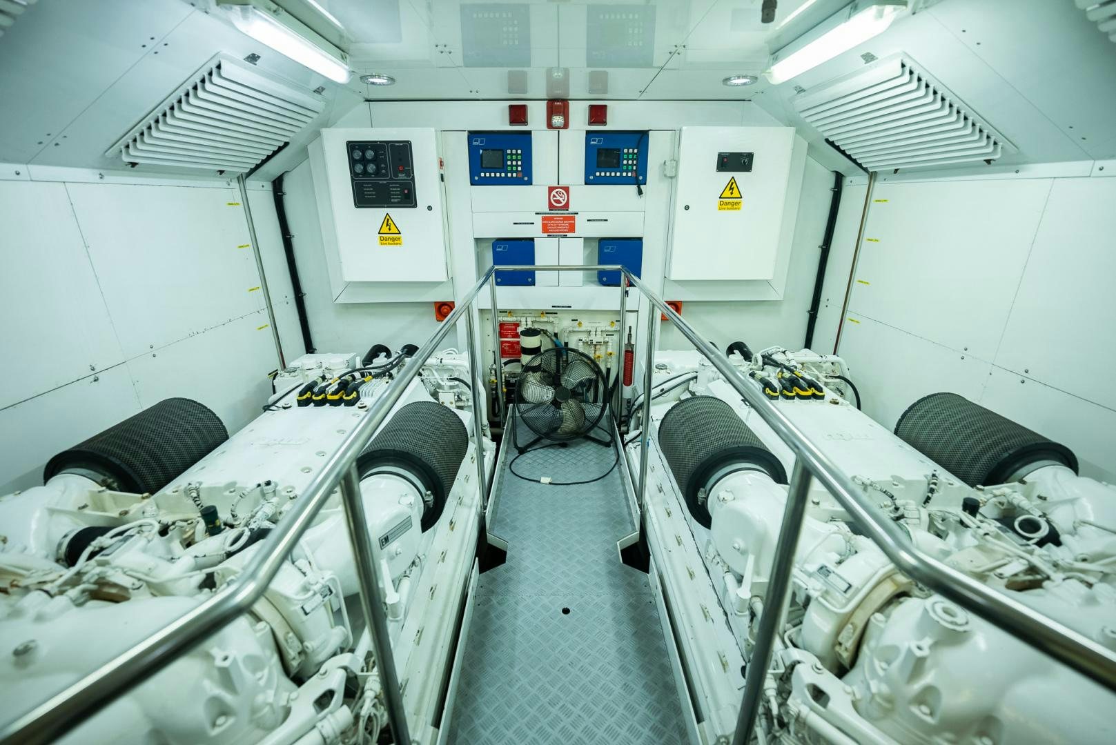 a room with machinery aboard DELFINO Yacht for Sale