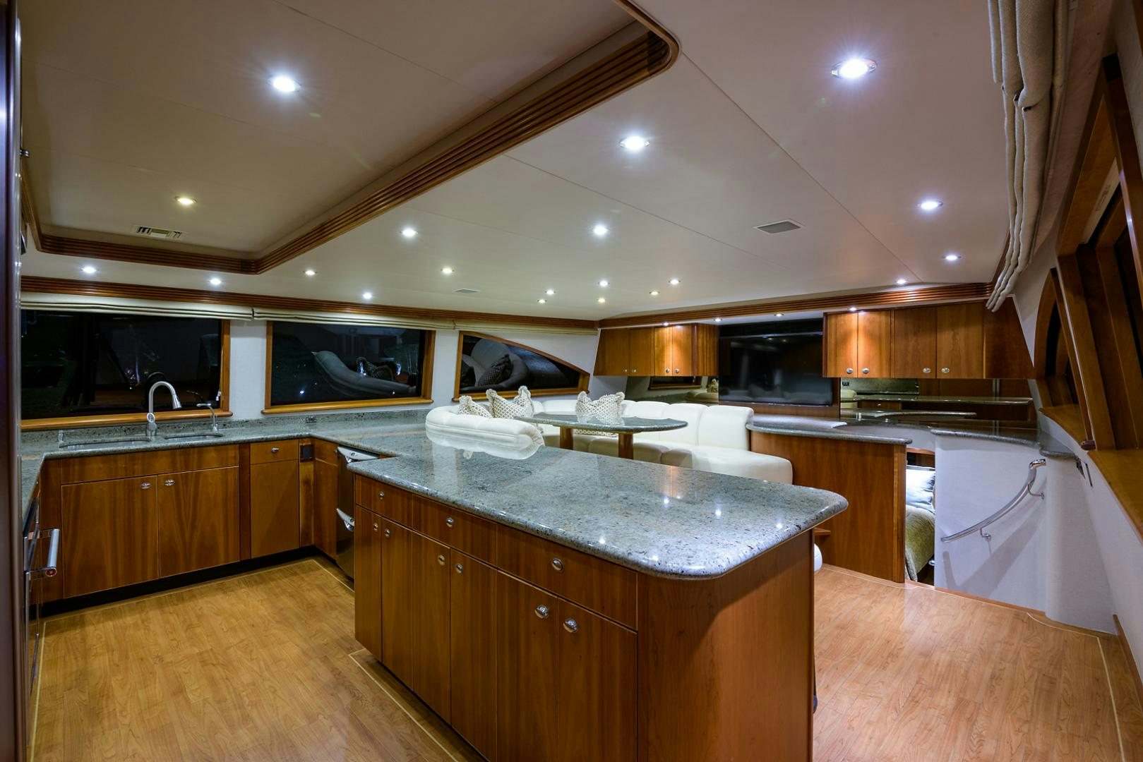 a kitchen with a countertop aboard MY GIRL Yacht for Sale