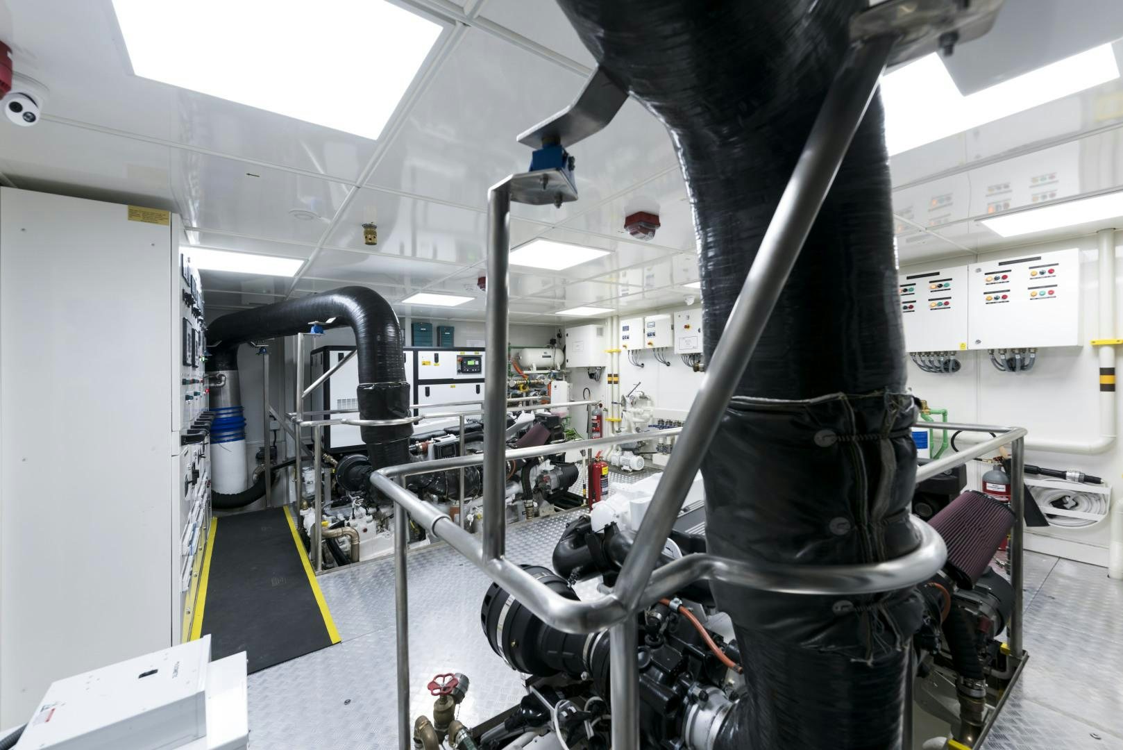 a machine in a factory aboard ALFRESCO 125 Yacht for Sale