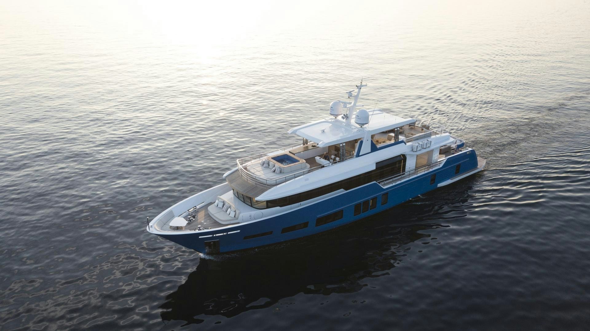 a boat on the water aboard ALFRESCO 125 Yacht for Sale