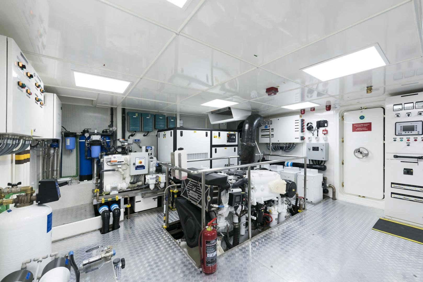 a room with machines and equipment aboard ALFRESCO 125 Yacht for Sale