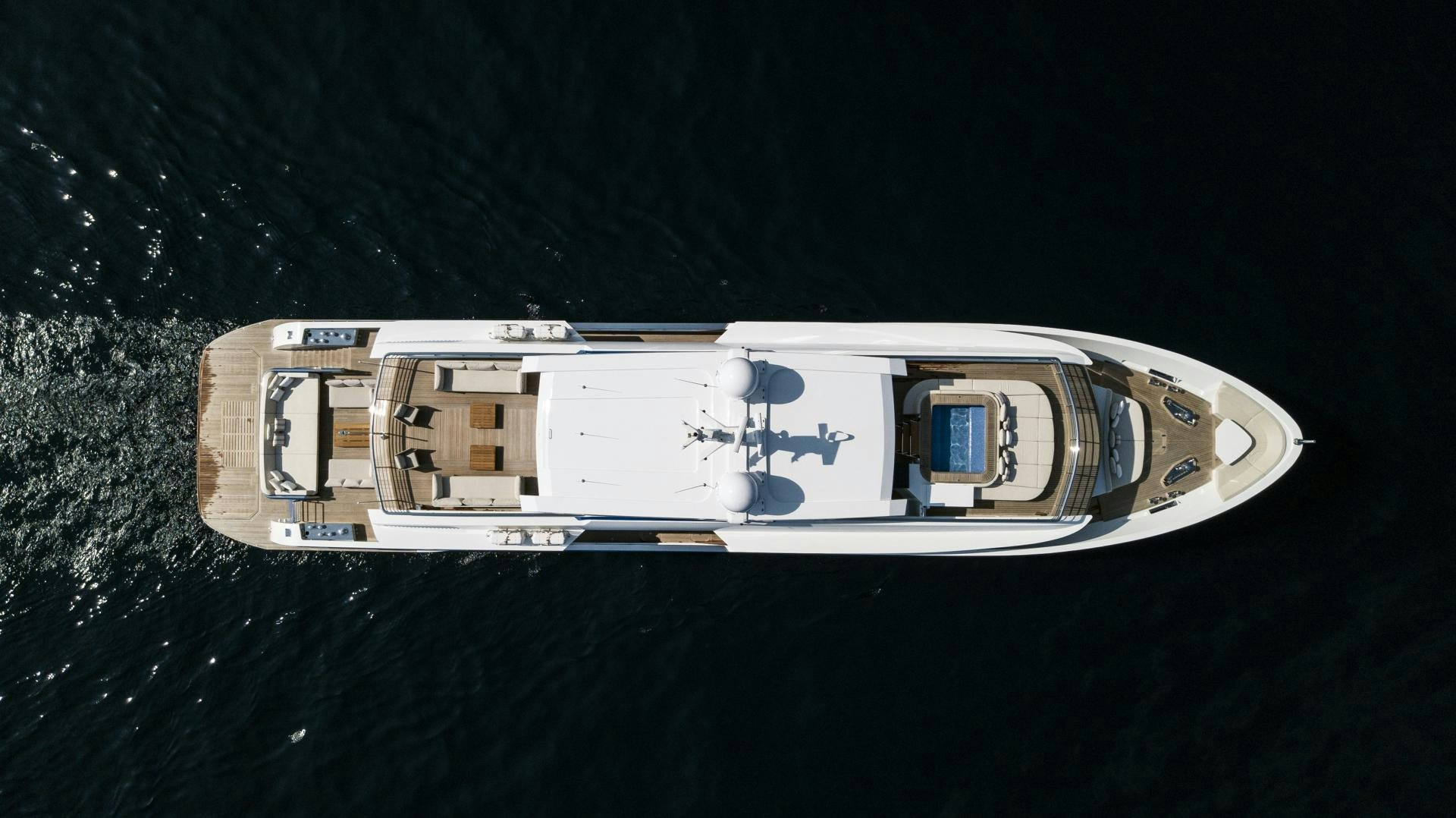 a space ship in space aboard ALFRESCO 125 Yacht for Sale