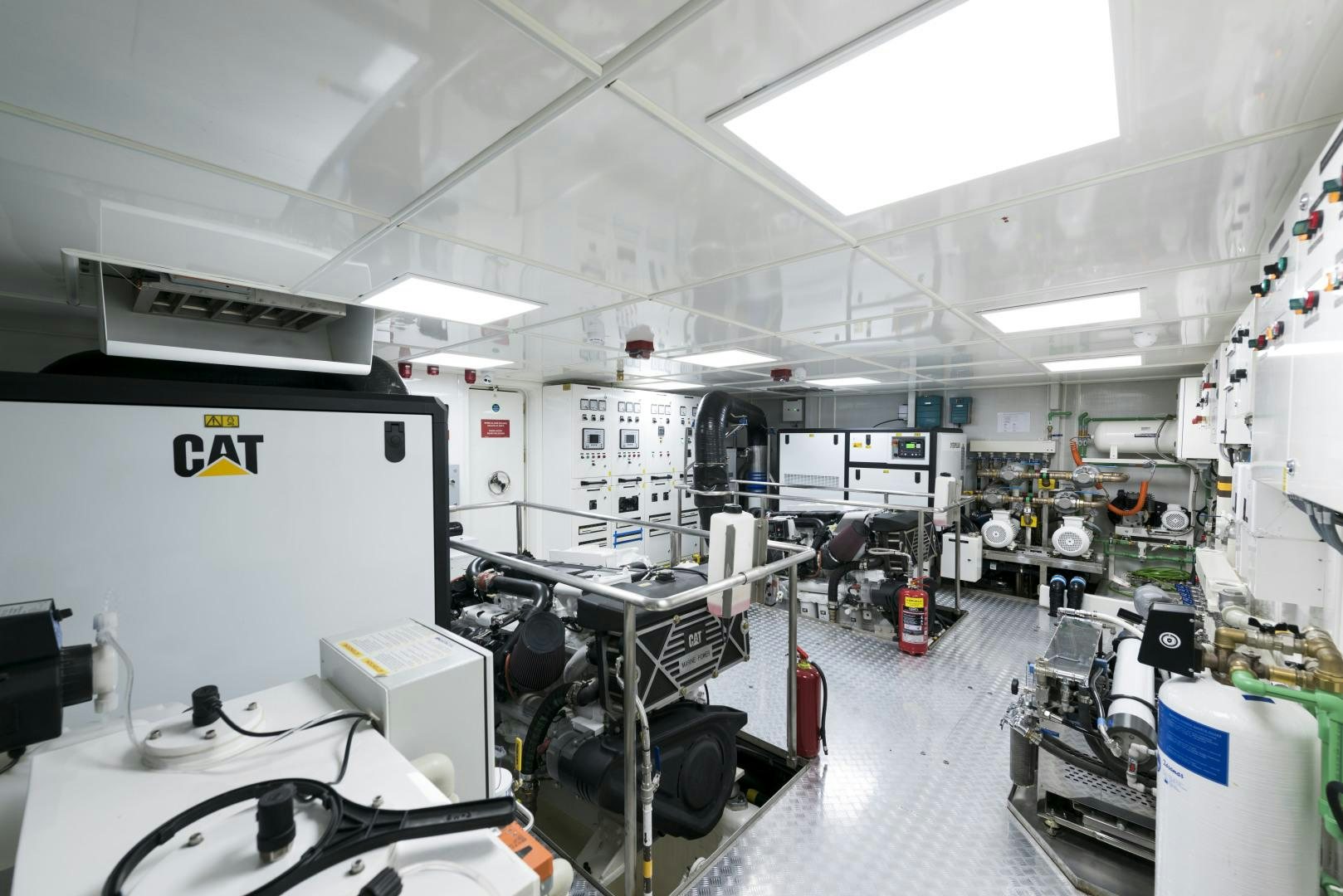 a room with machines and equipment aboard ALFRESCO 125 Yacht for Sale