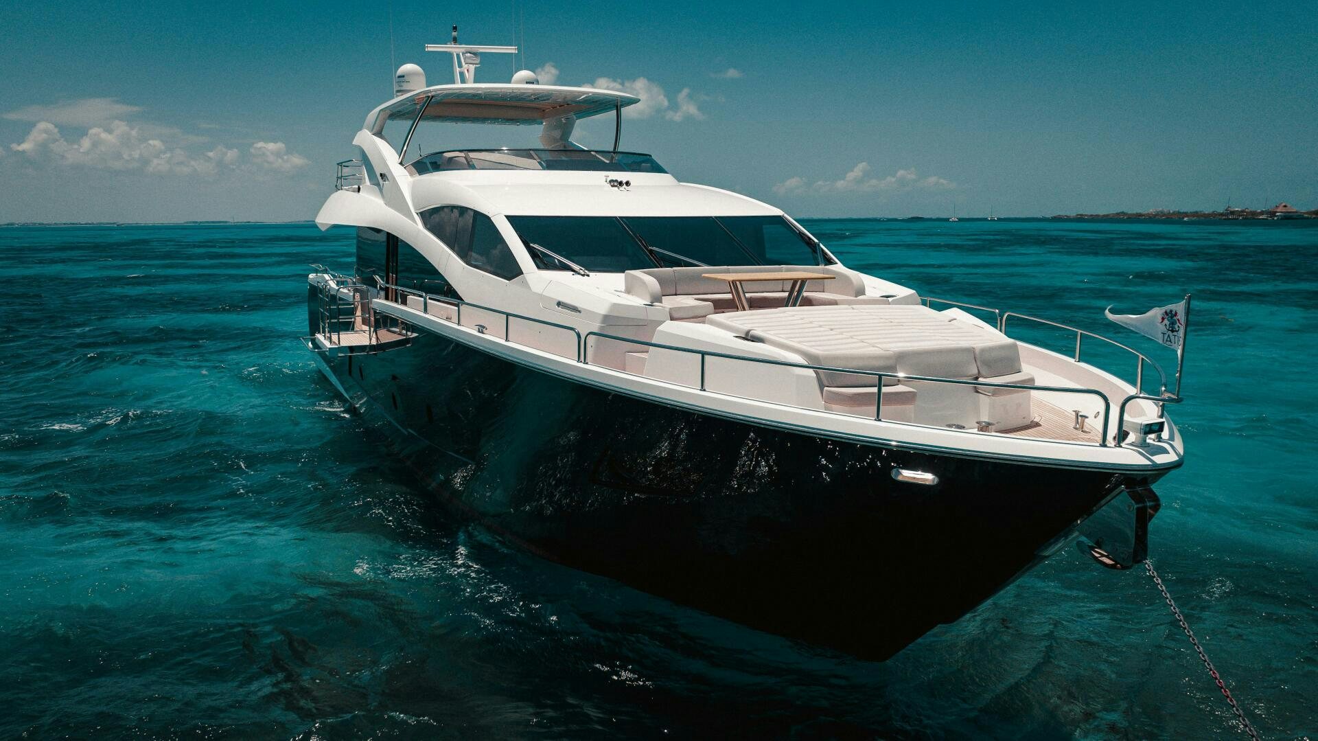 a boat in the water aboard TATIS Yacht for Sale