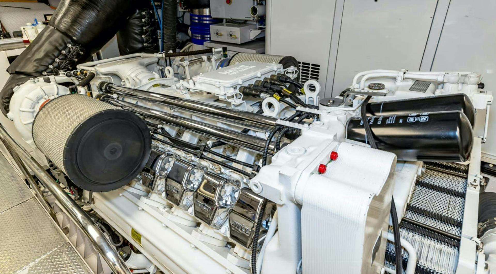 a machine with a large metal object aboard YES Yacht for Sale