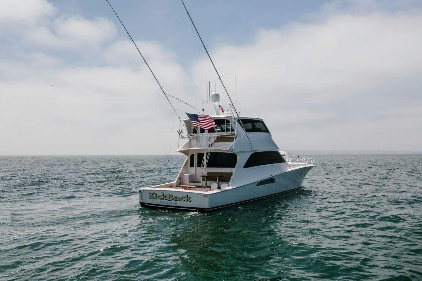 a boat sailing on the sea aboard KICKBACK Yacht for Sale