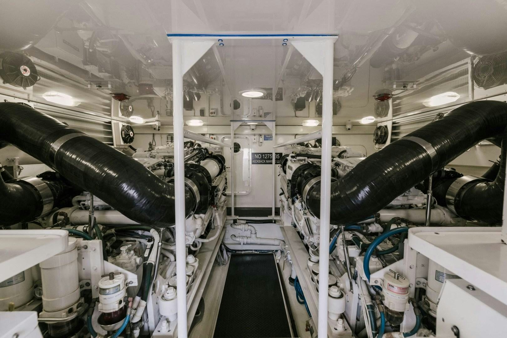 a room with machinery aboard KICKBACK Yacht for Sale