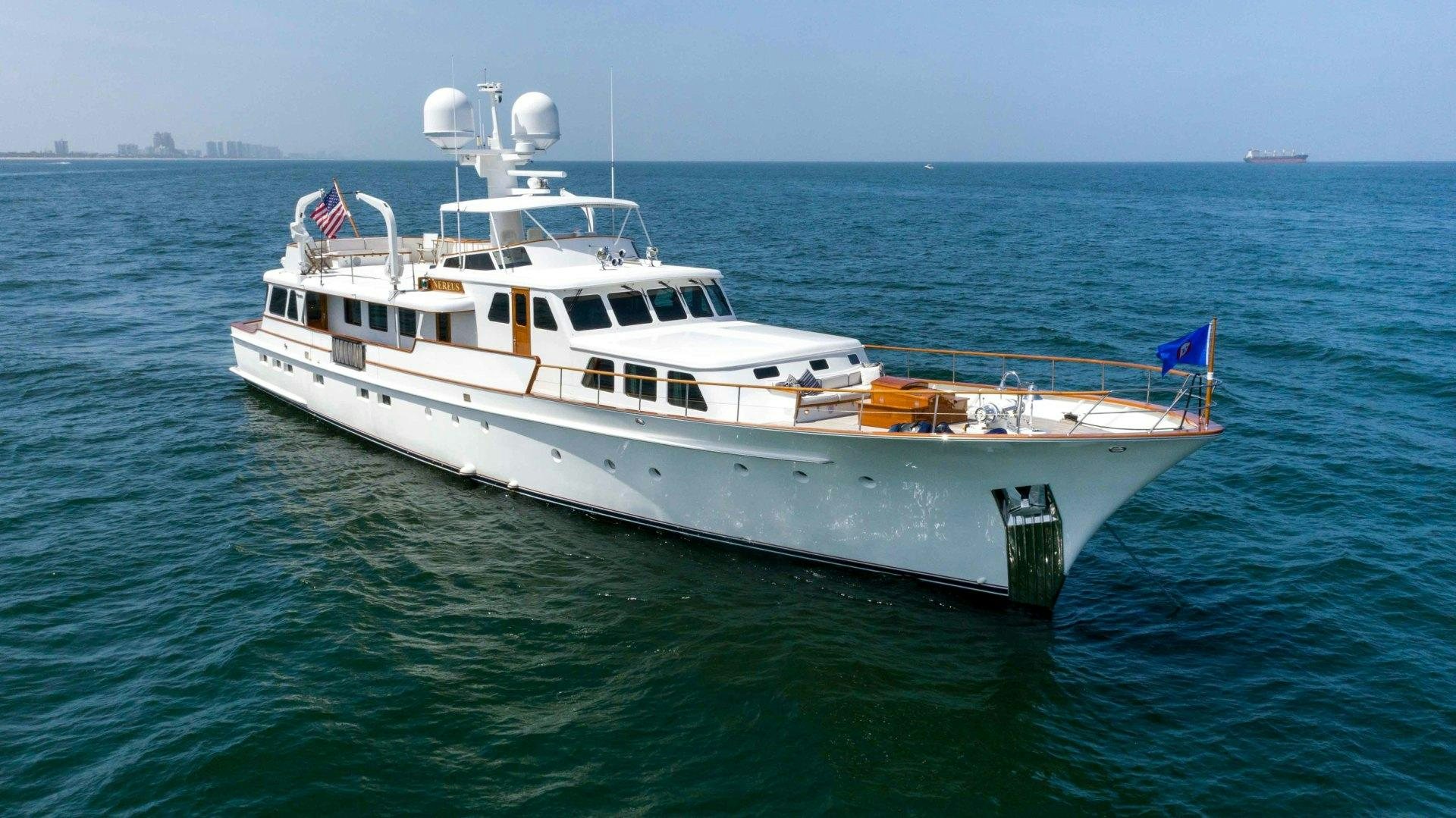 a boat on the water aboard NEREUS Yacht for Sale