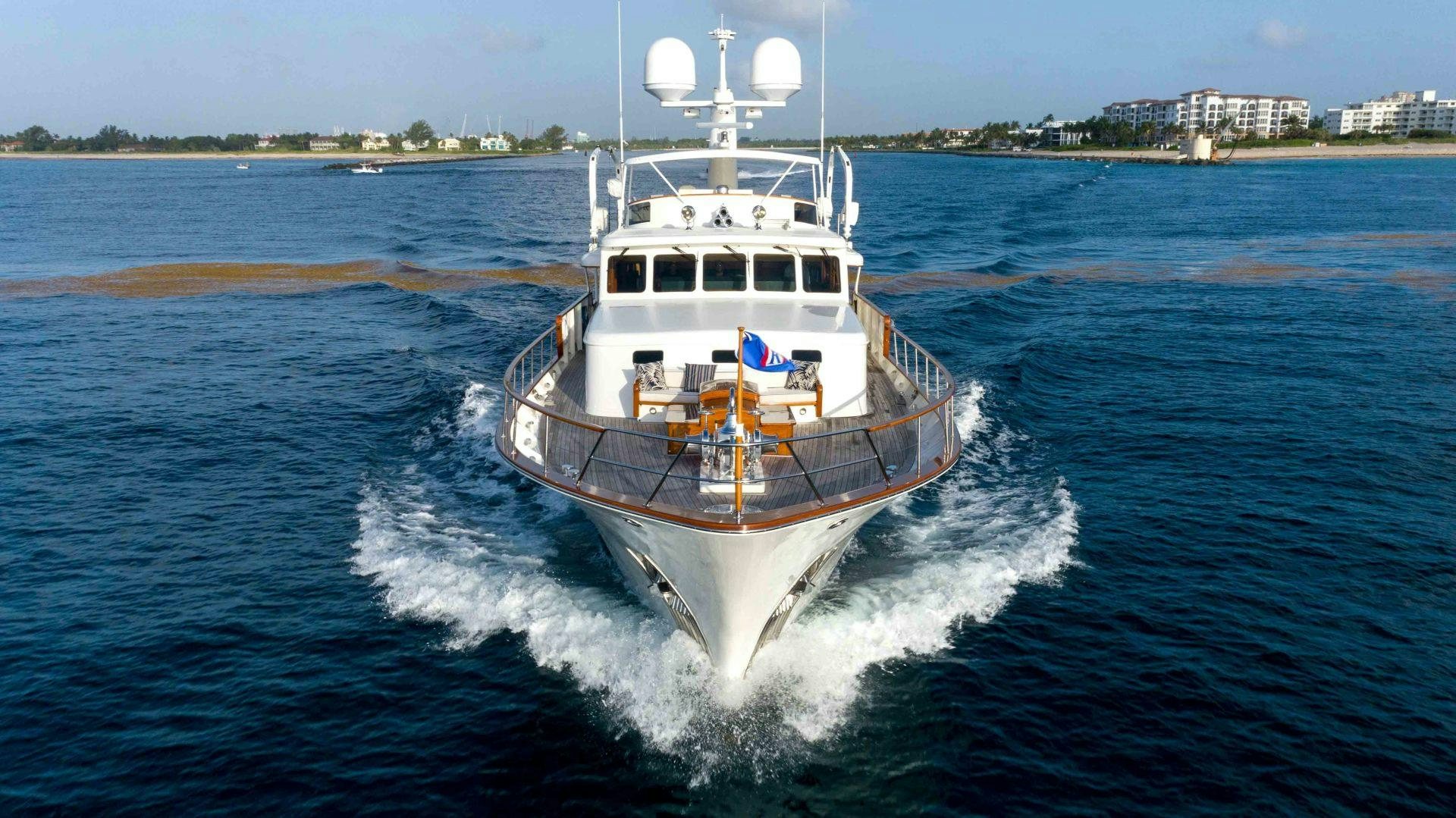 a boat on the water aboard NEREUS Yacht for Sale