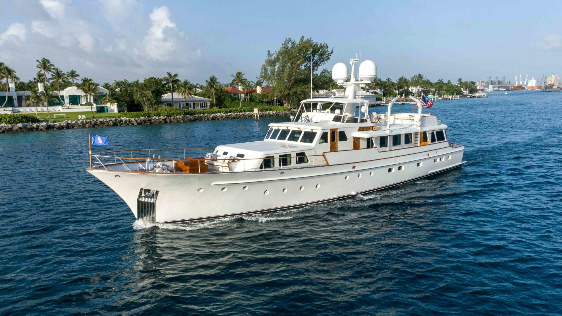 a boat on the water aboard NEREUS Yacht for Sale