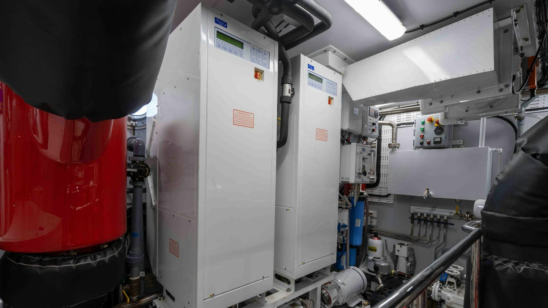 a machine with a screen aboard NEREUS Yacht for Sale