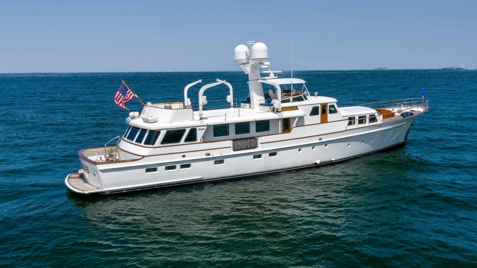 a boat on the water aboard NEREUS Yacht for Sale