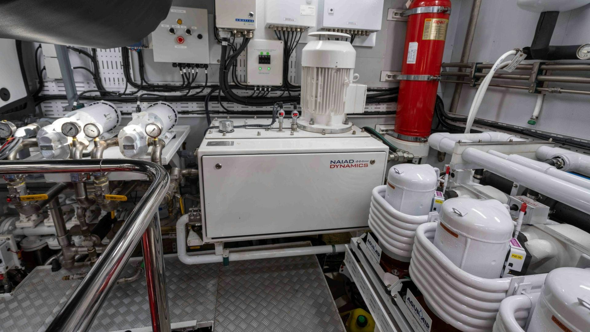 a machine with many tubes aboard NEREUS Yacht for Sale