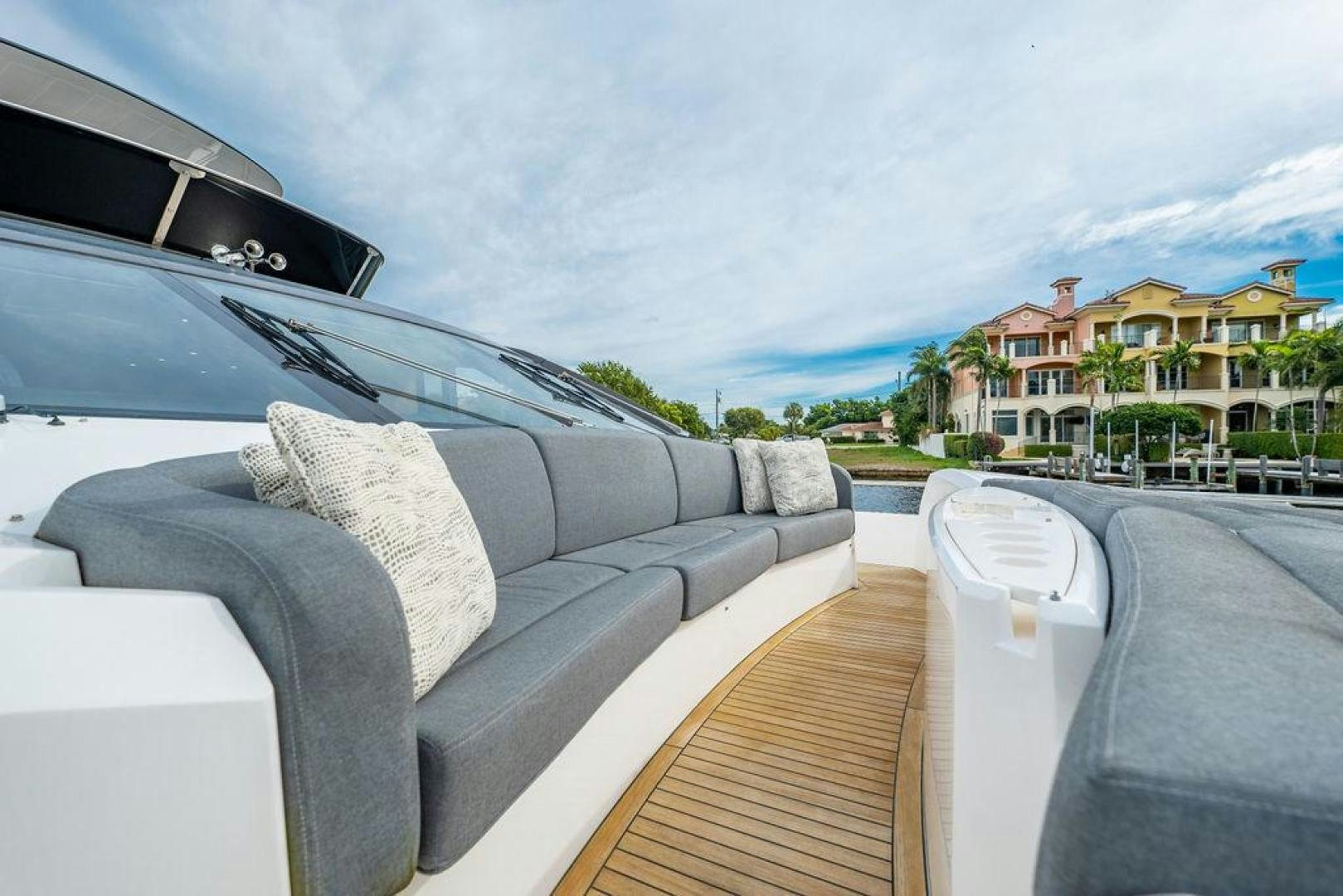 the inside of a car aboard RAPALLO V Yacht for Sale