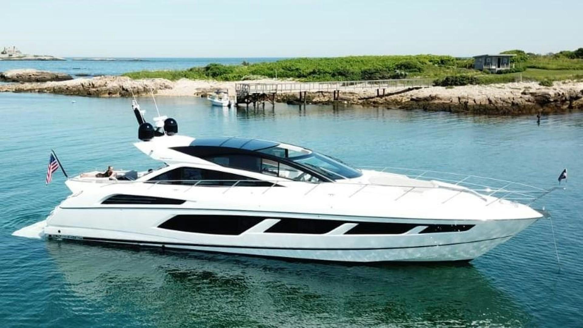 a boat on the water aboard GRAVITAS Yacht for Sale