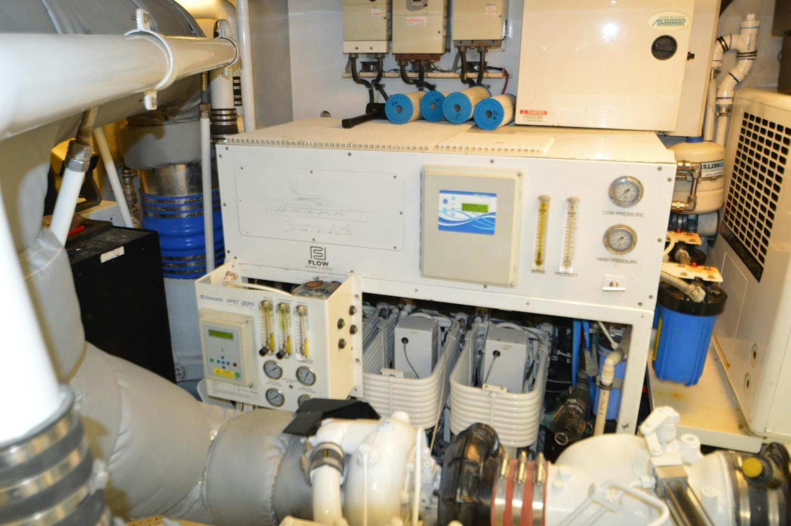 a person working in a lab aboard MARBRI Yacht for Sale