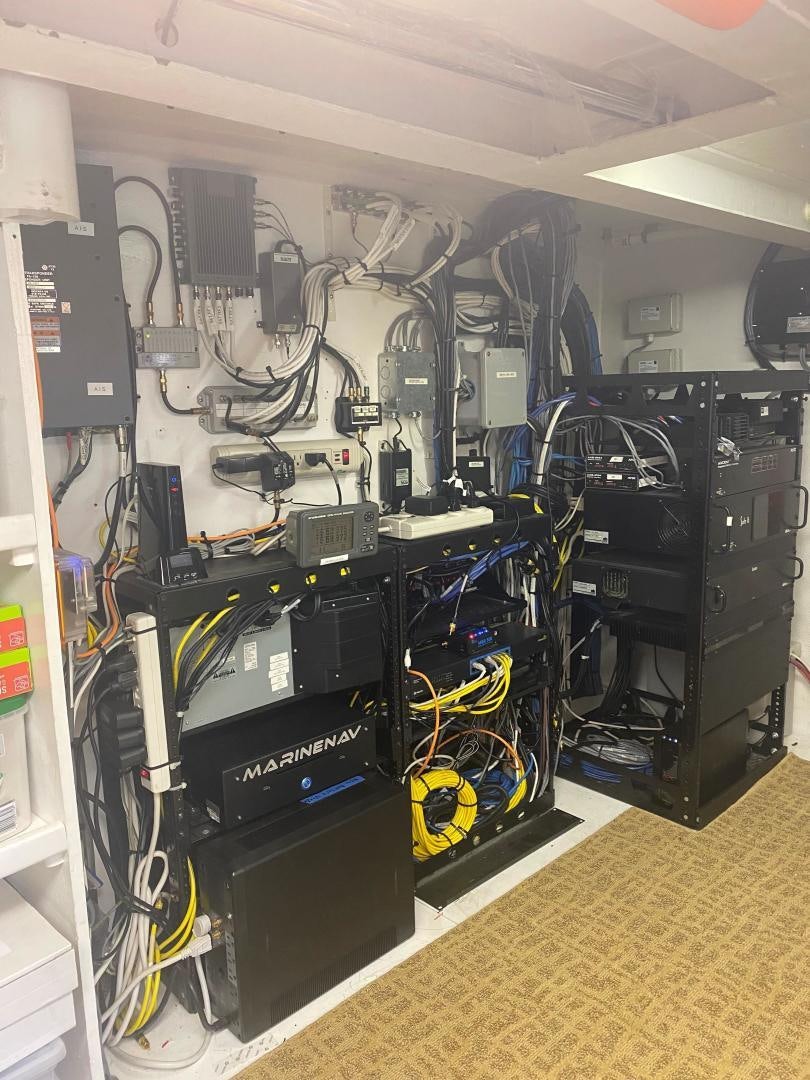 a machine with wires aboard MARBRI Yacht for Sale