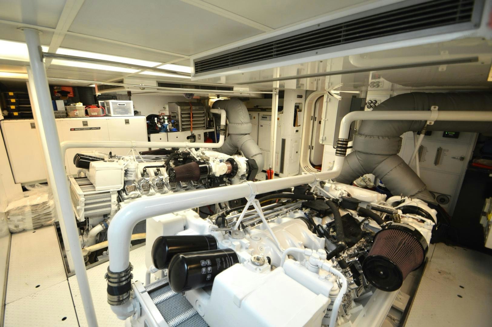 a large factory with machinery aboard MARBRI Yacht for Sale