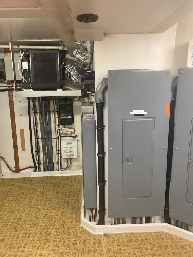 a room with machines and equipment aboard MARBRI Yacht for Sale