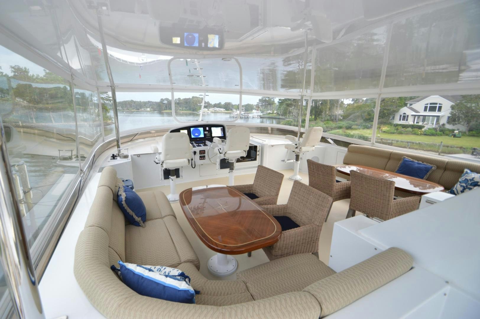 inside of a vehicle aboard MARBRI Yacht for Sale