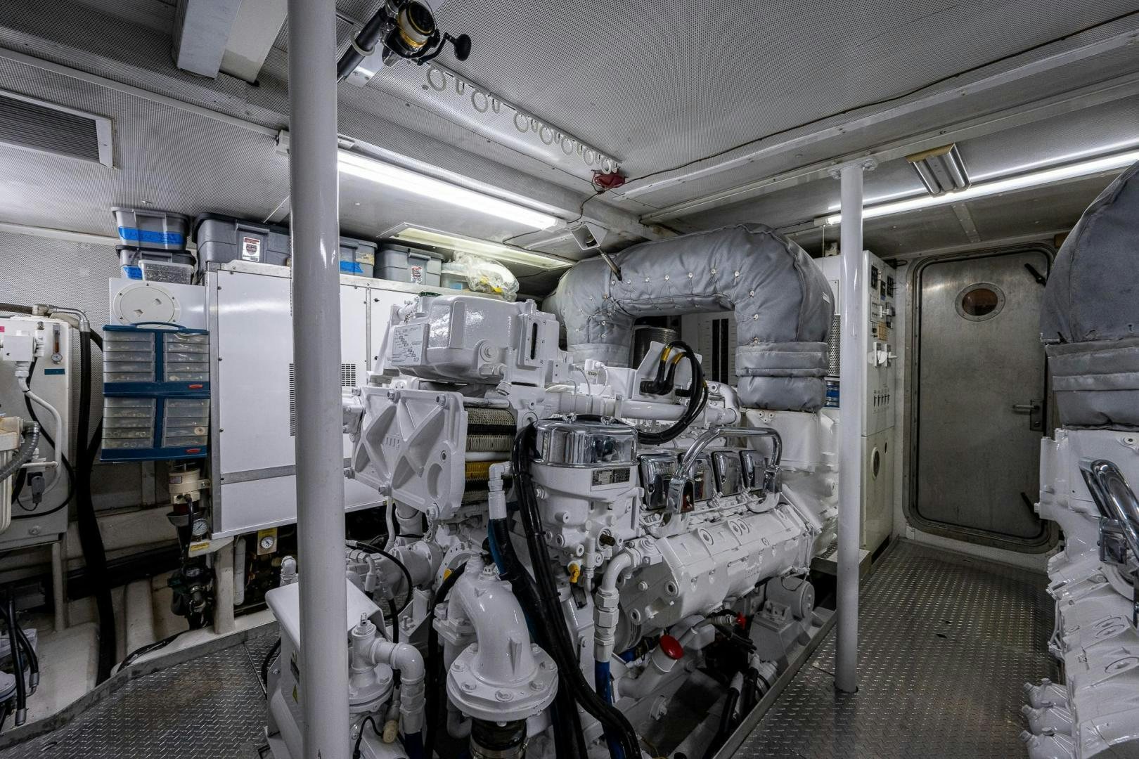 a room with white machines aboard ATLANTIC Yacht for Sale