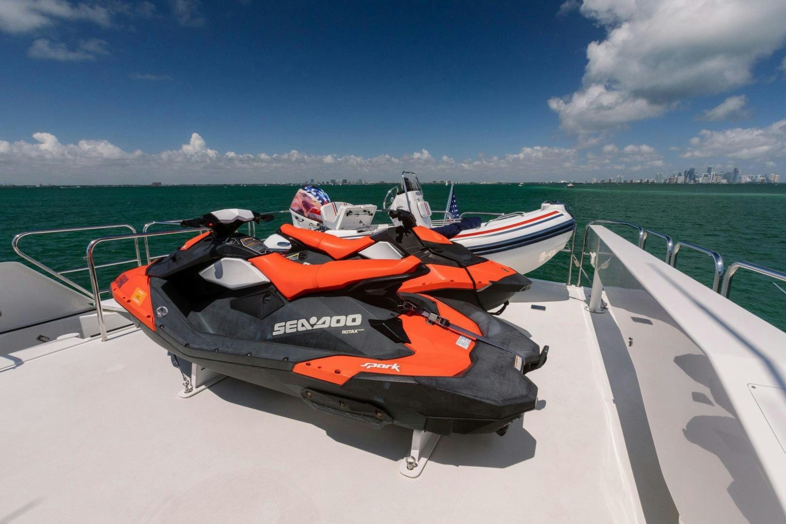 a boat on a body of water aboard ATLANTIC Yacht for Sale