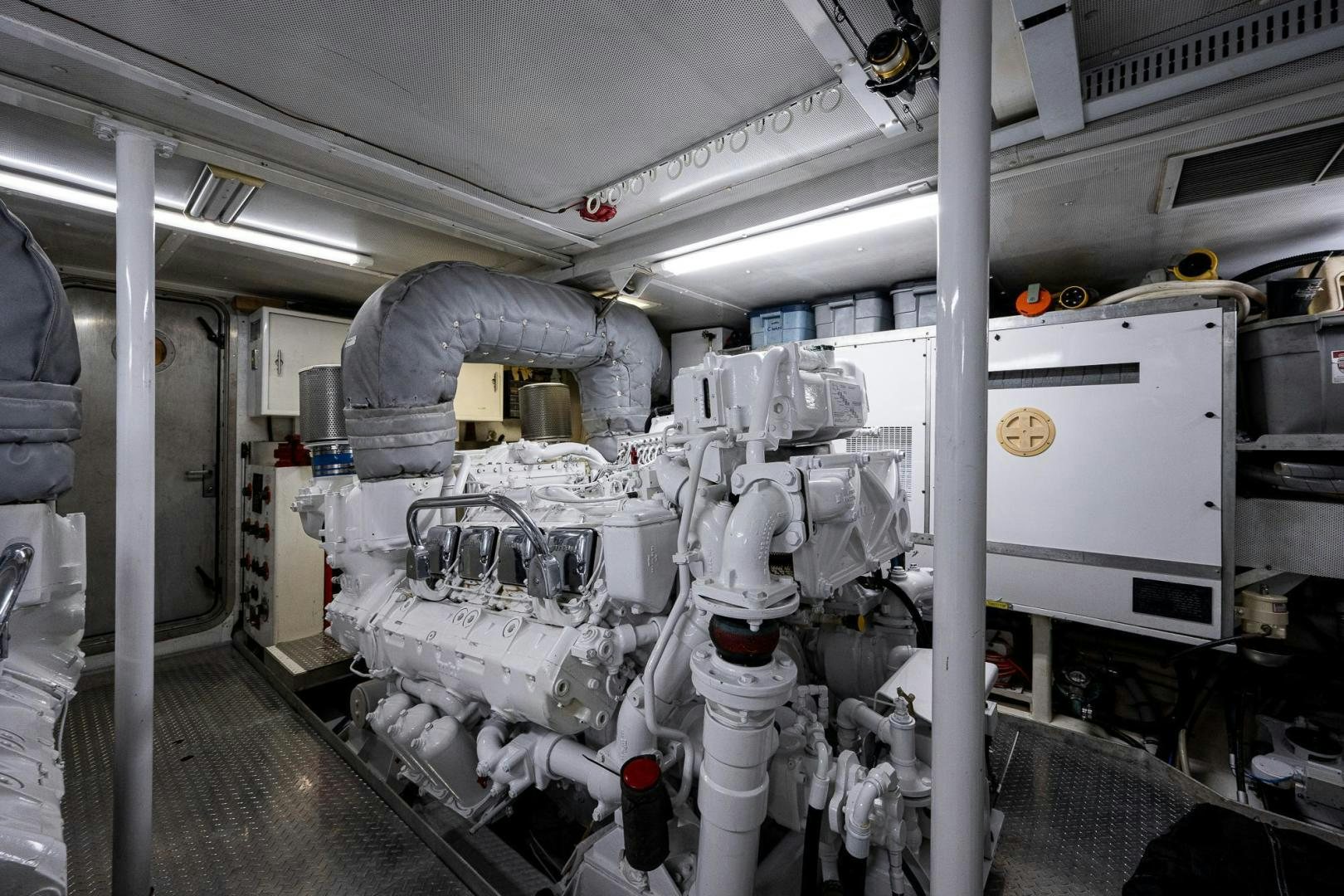 a room with machinery aboard ATLANTIC Yacht for Sale