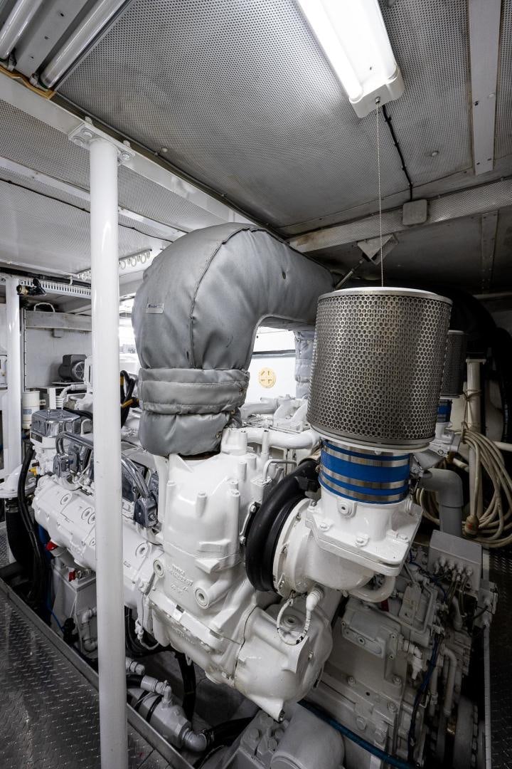 a large machine with large pipes aboard ATLANTIC Yacht for Sale