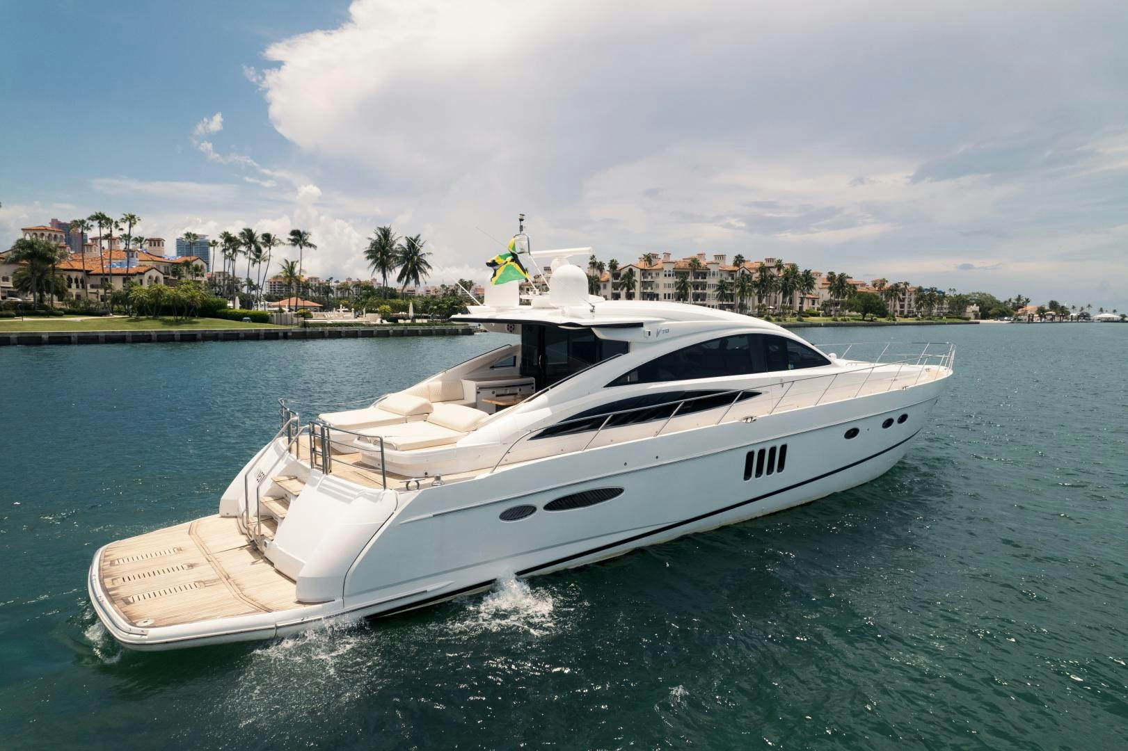 a white yacht on the water aboard AMNESIA Yacht for Sale