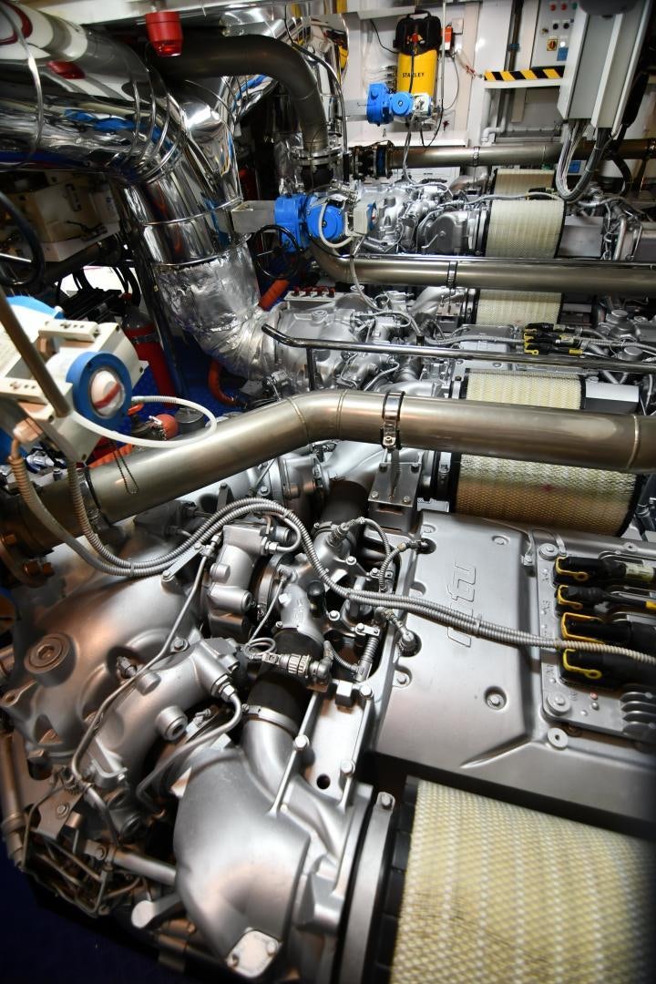 a close-up of a machine aboard OSE Yacht for Sale