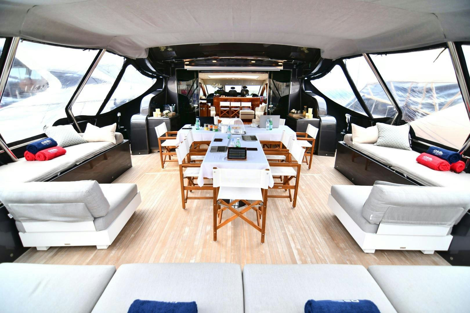 inside of a car aboard OSE Yacht for Sale