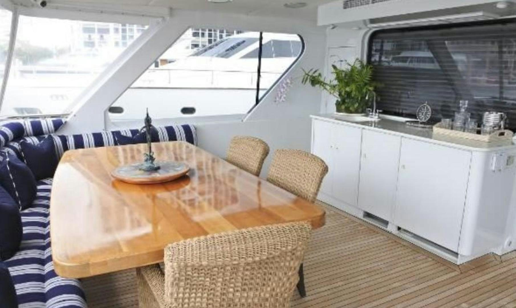 a table and chairs in a room aboard MY LADY ALASKA Yacht for Sale