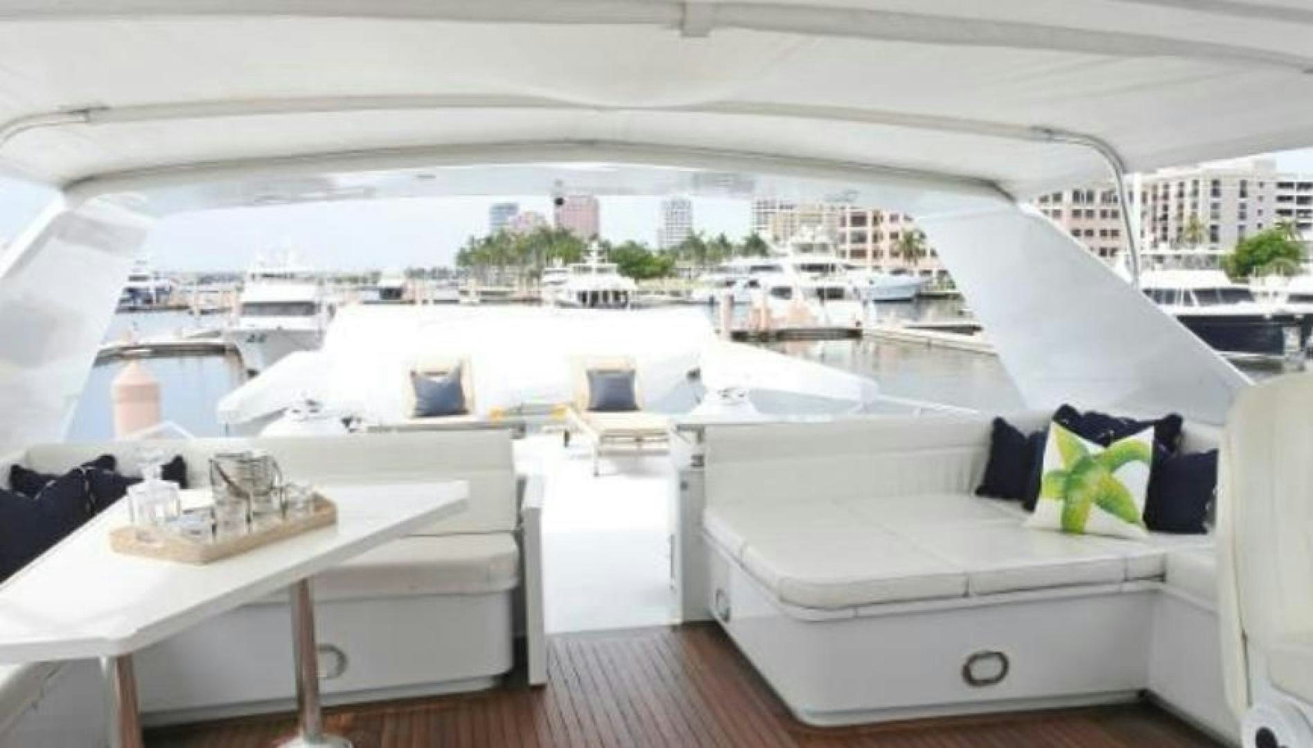 a room with a view of a city and a large white building aboard MY LADY ALASKA Yacht for Sale
