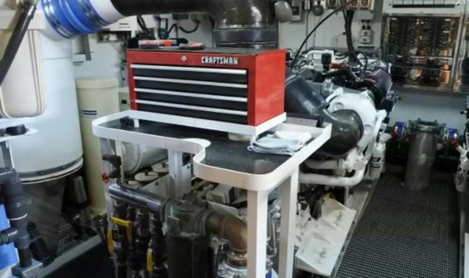 a machine in a room aboard MY LADY ALASKA Yacht for Sale