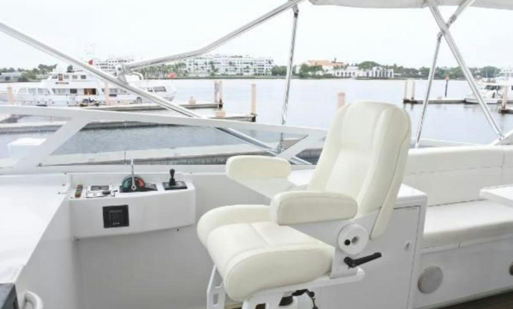 a boat with white seats aboard MY LADY ALASKA Yacht for Sale