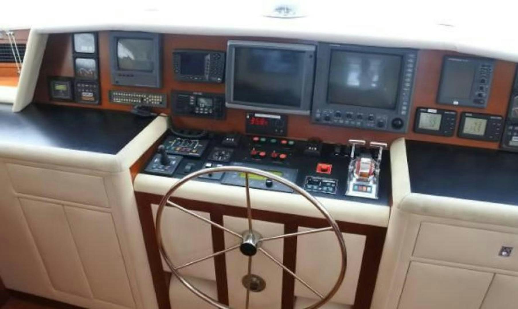 a room with many electronic devices aboard MY LADY ALASKA Yacht for Sale