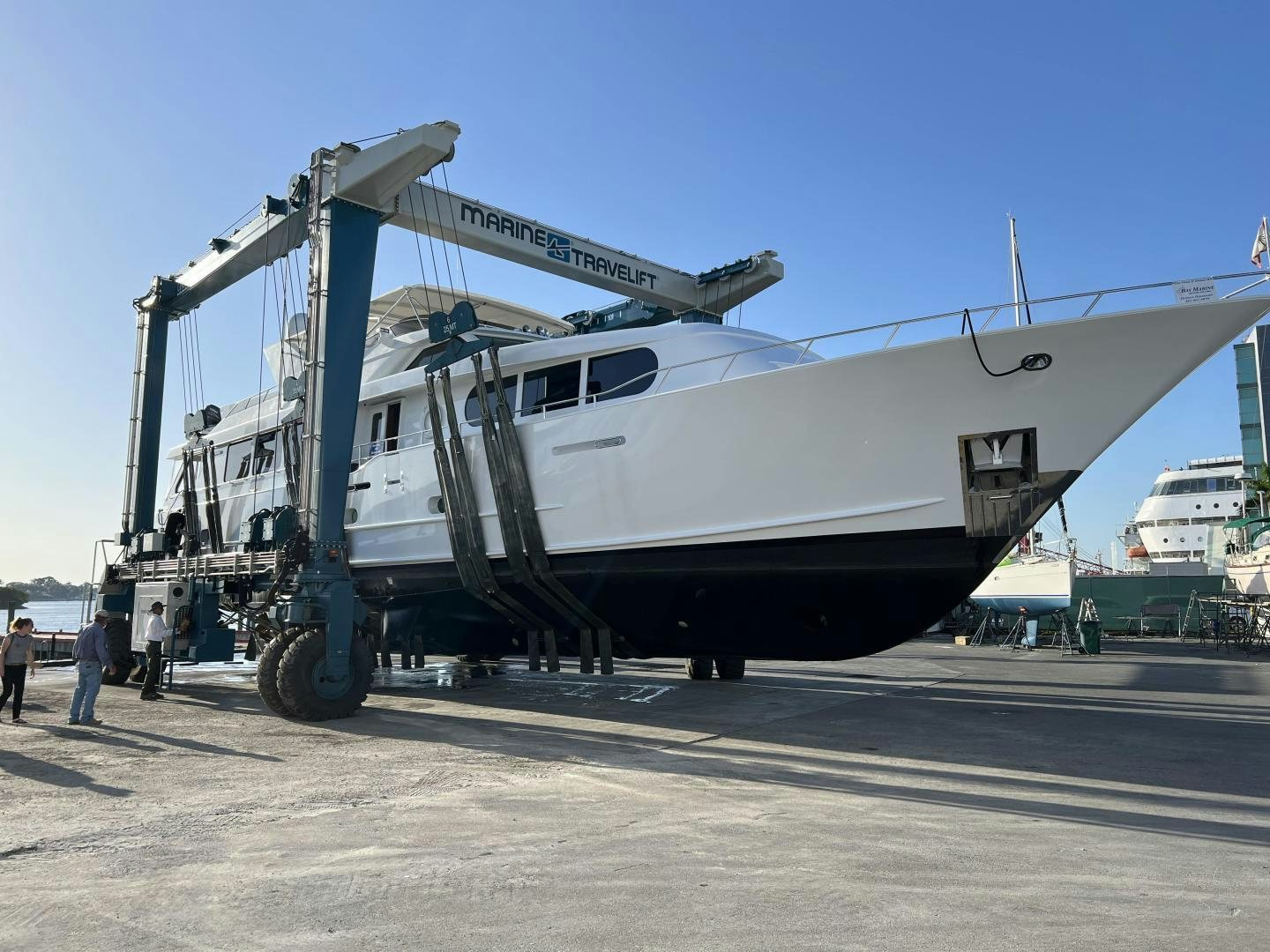 a large machine on a trailer aboard MY LADY ALASKA Yacht for Sale