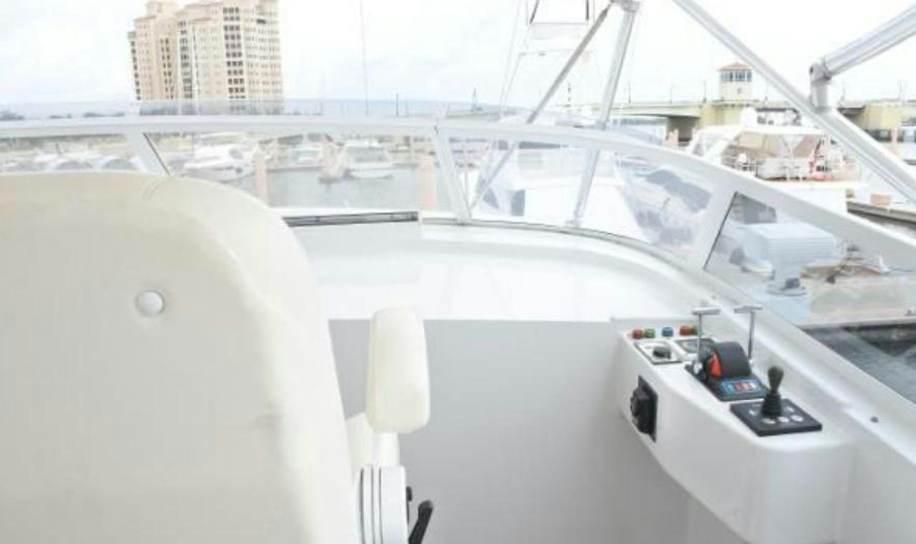 a view of a bridge from the top of a boat aboard MY LADY ALASKA Yacht for Sale
