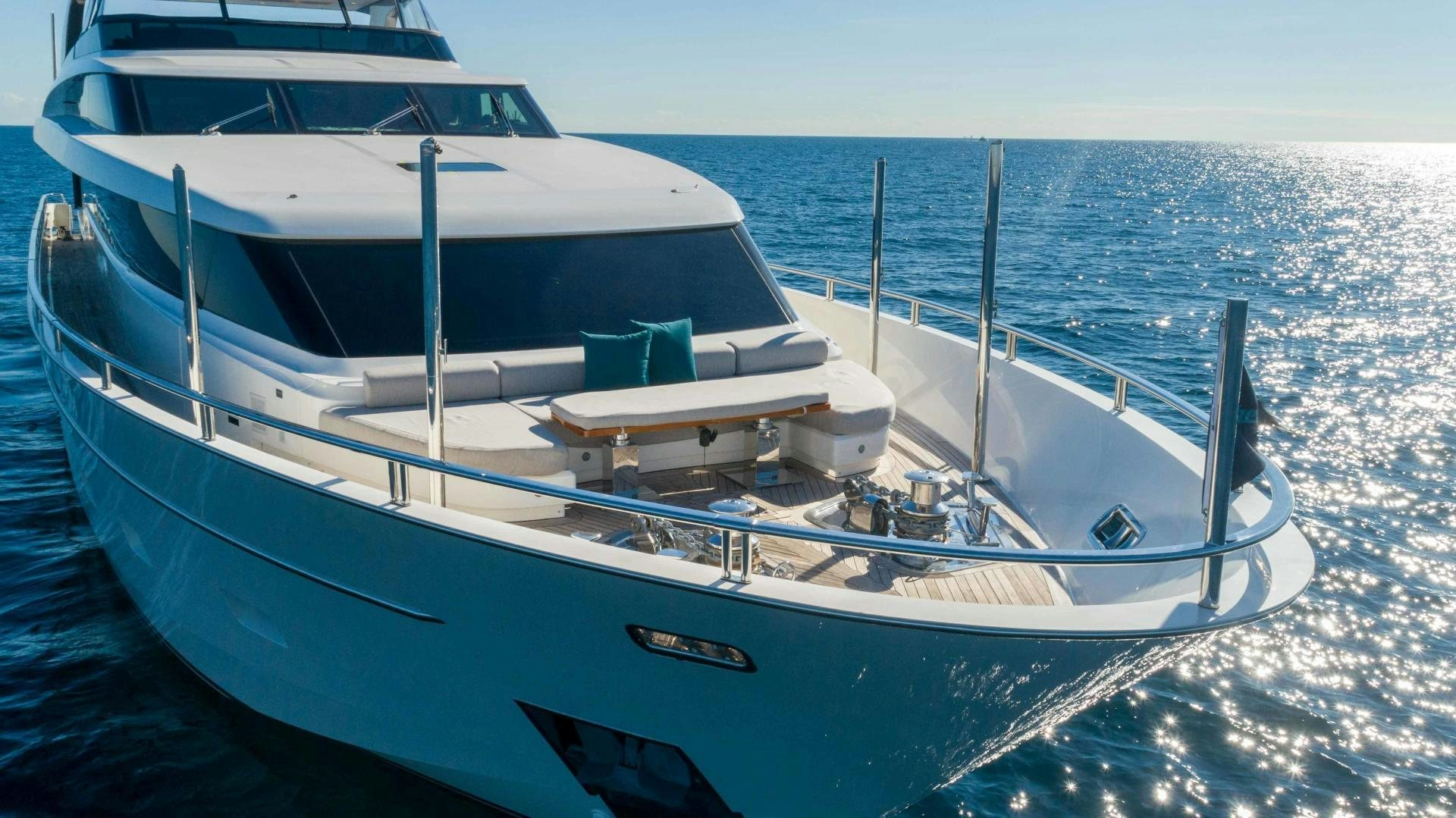 a boat in the water aboard NOTORIOUS Yacht for Sale