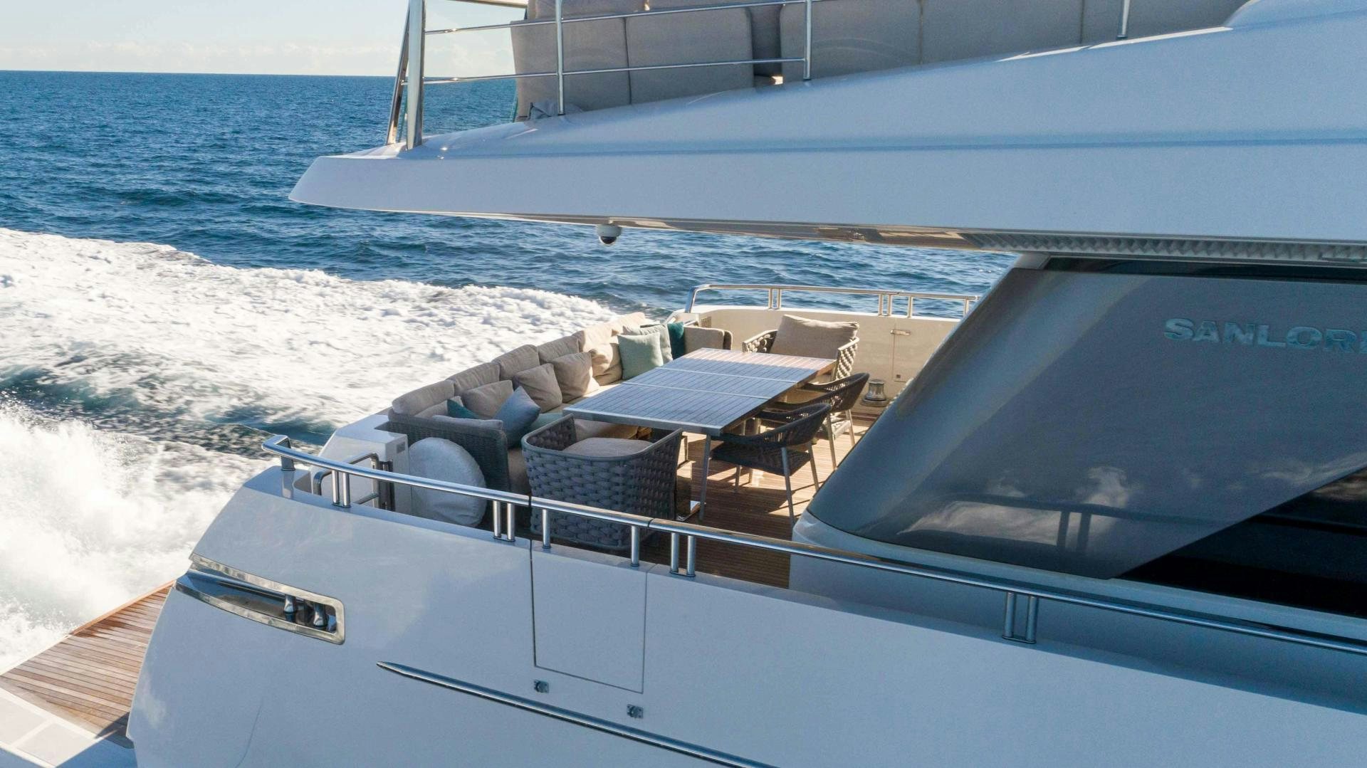 a boat on the water aboard NOTORIOUS Yacht for Sale