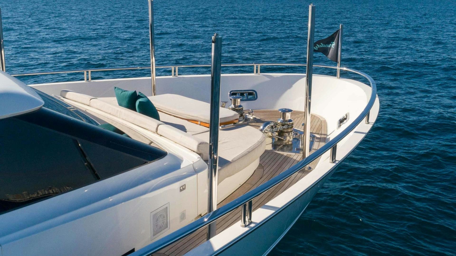 a boat on the water aboard NOTORIOUS Yacht for Sale