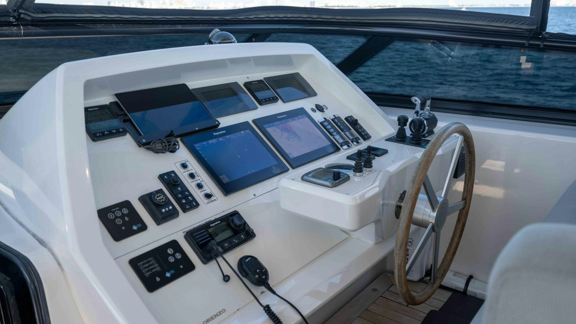 inside of a car aboard NOTORIOUS Yacht for Sale