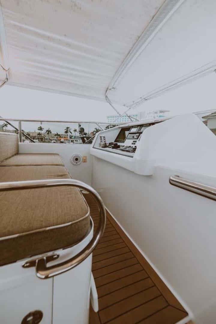 a boat with a deck and a railing aboard SKY Yacht for Sale