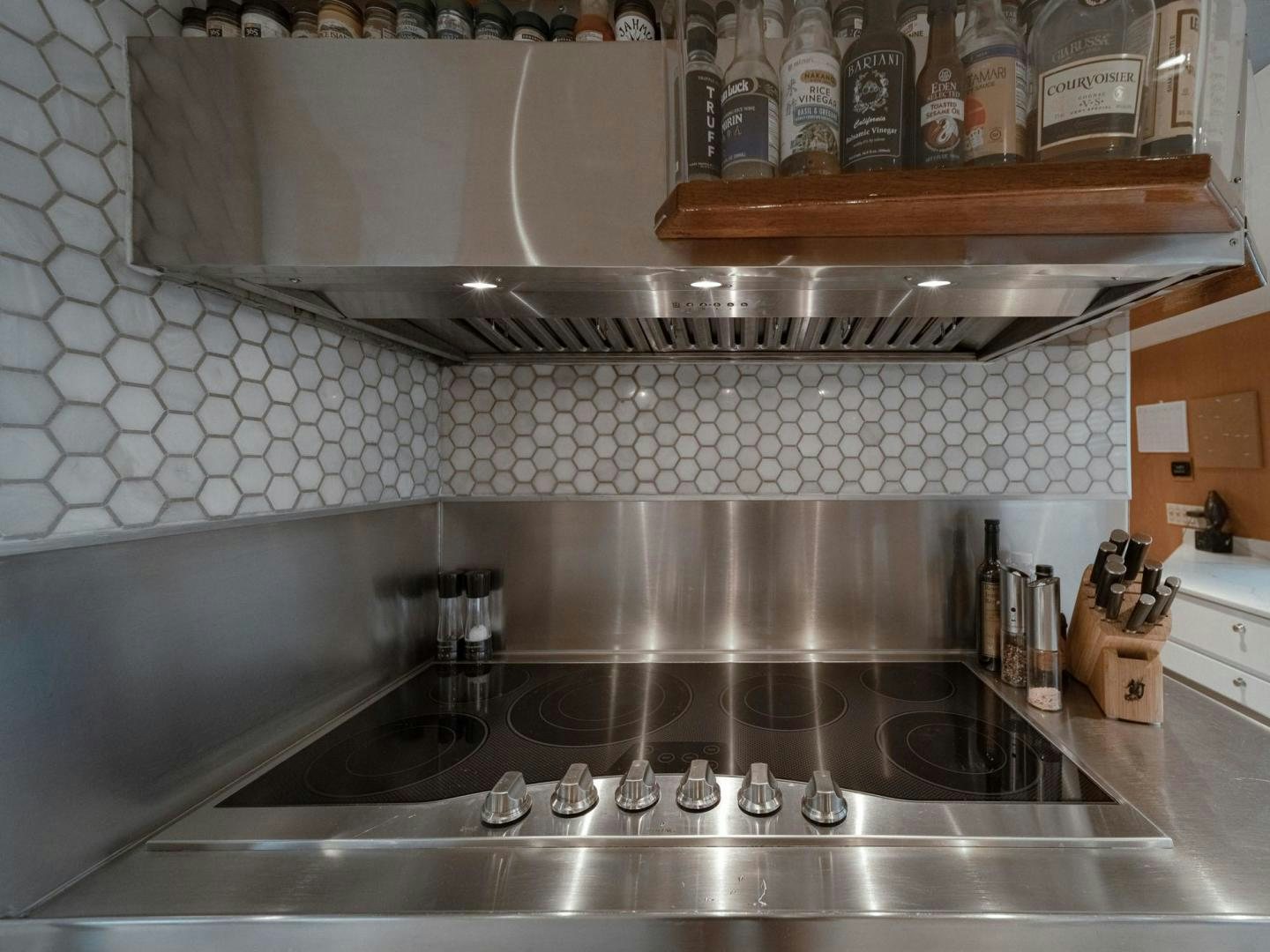 a stainless steel sink aboard SKY Yacht for Sale