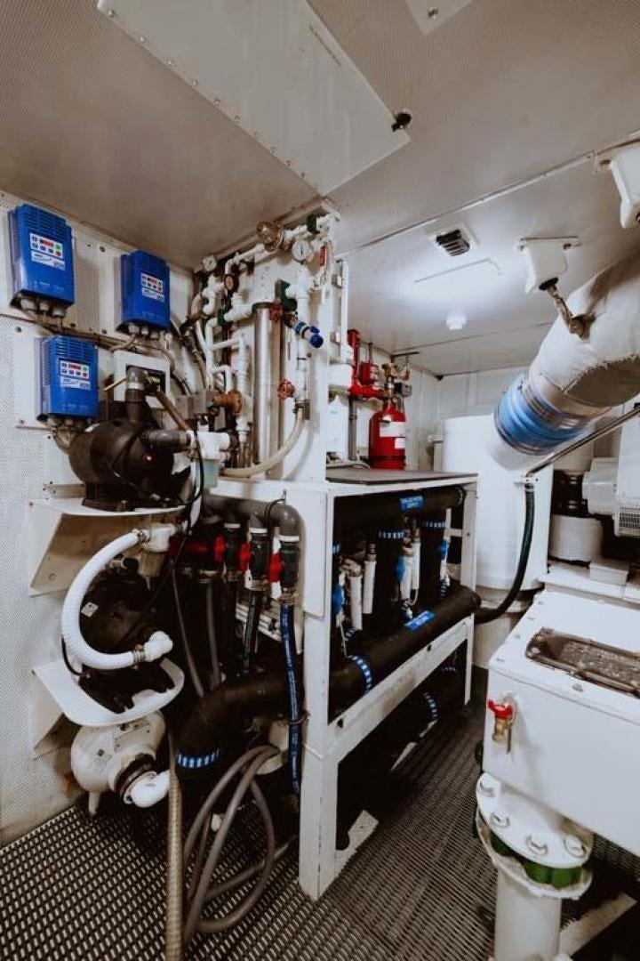 a room with medical equipment aboard SKY Yacht for Sale