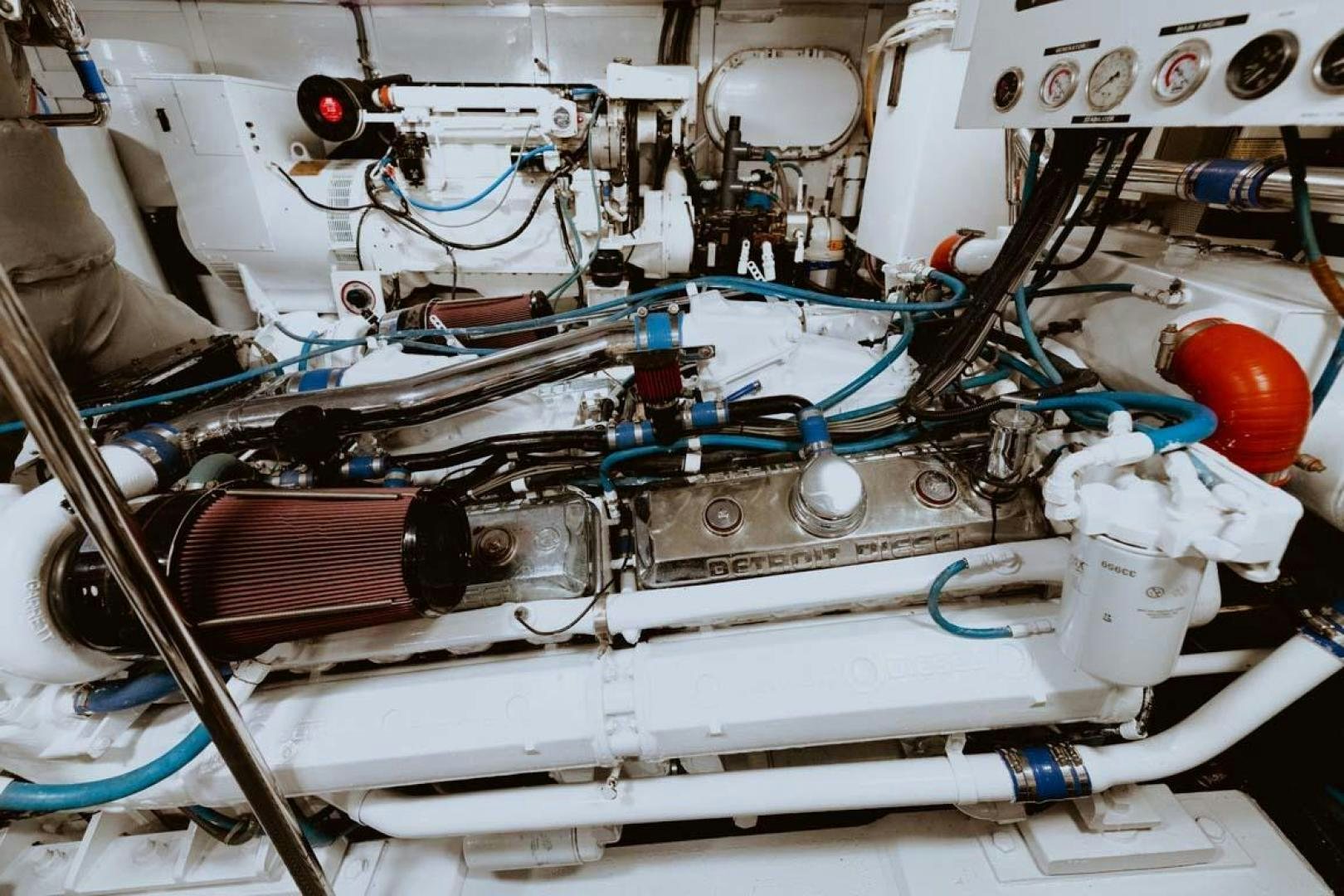 a close-up of a machine aboard SKY Yacht for Sale